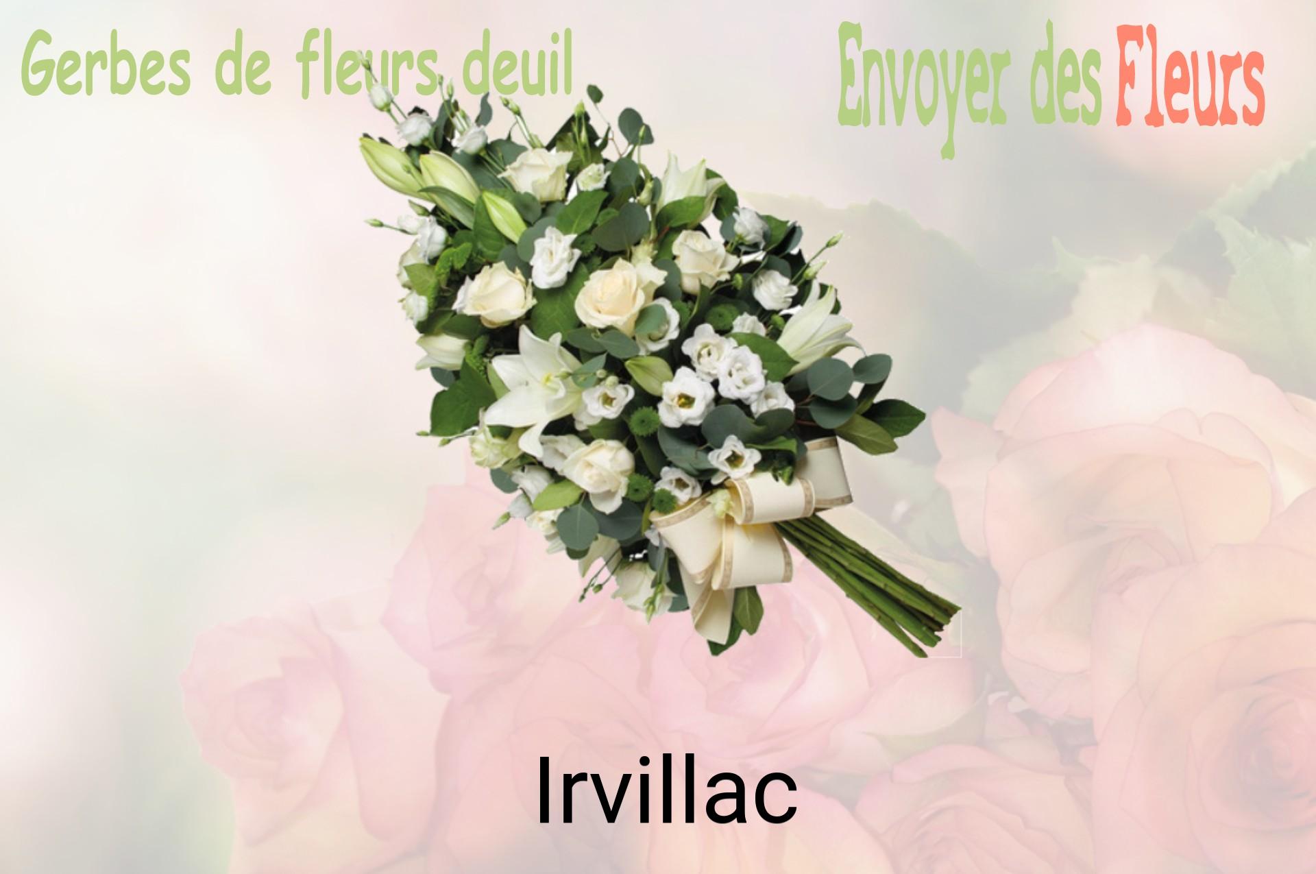 Gerbe de fleurs de deuil livrée à Irvillac